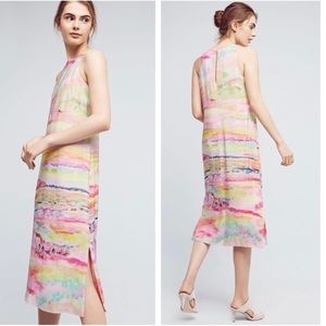 HD in Paris Silk Painted Watercolor Column Dress 2